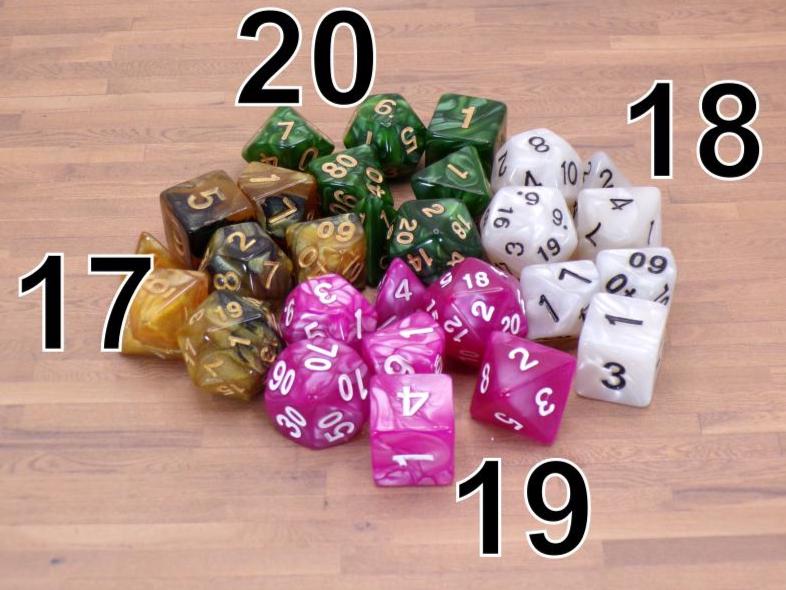 Polyhedral Dice - Great for D&D and TTRPG – Complete 7 - Piece Dice Collections | Fantasy - inspired Lore, Names, and Colors | Makes Great Gifts - MstrcrftMinis - 1260