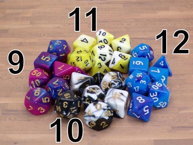 Polyhedral Dice - Great for D&D and TTRPG – Complete 7 - Piece Dice Collections | Fantasy - inspired Lore, Names, and Colors | Makes Great Gifts - MstrcrftMinis - 1260