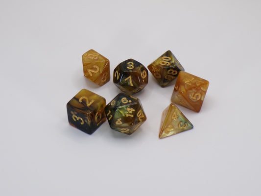 Polyhedral Dice - Great for D&D and TTRPG – Complete 7 - Piece Dice Collections | Fantasy - inspired Lore, Names, and Colors | Makes Great Gifts - MstrcrftMinis - 1260