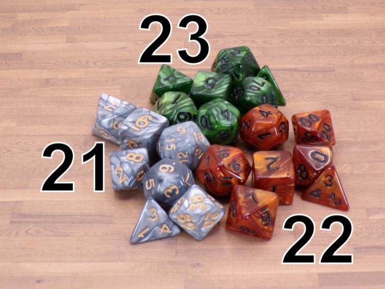 Polyhedral Dice - Great for D&D and TTRPG – Complete 7 - Piece Dice Collections | Fantasy - inspired Lore, Names, and Colors | Makes Great Gifts - MstrcrftMinis - 1260