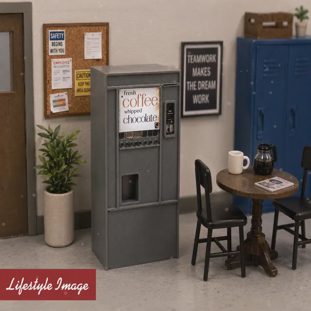 1:24 Scale Coffee Vending Machine - Miniature Break Room Accessory