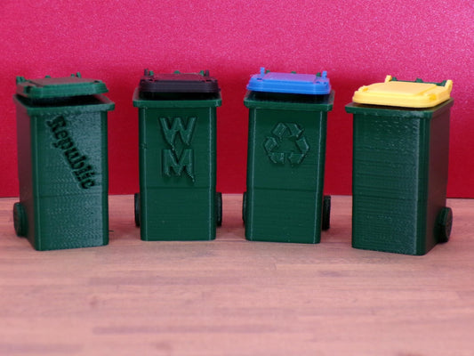 Residential Garbage Tote – 1:24 Scale Miniature - MstrcrftMinis - 1334