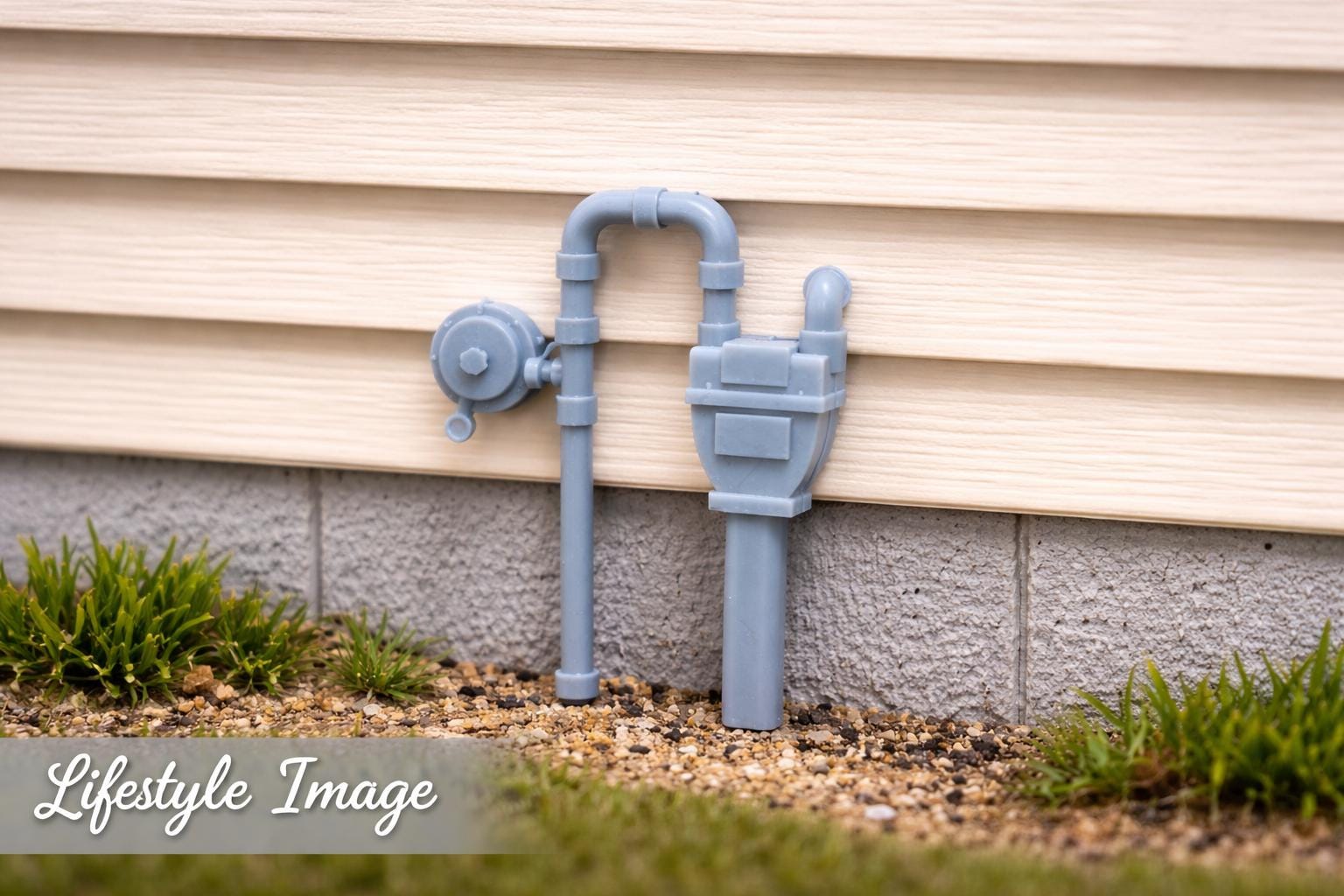 Residential Gas Meter – 1:24 Scale Miniature Utility Detail - MstrcrftMinis - 1347