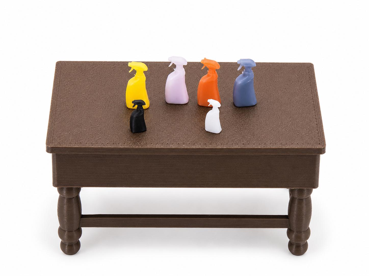 Spray Bottle Set (2) – 1:24 Scale Miniature Cleaning Bottles - MstrcrftMinis - 1390