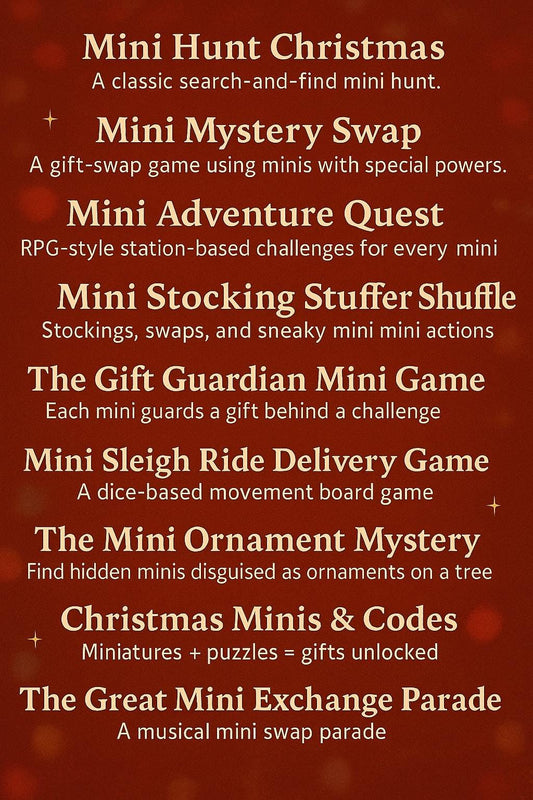 The Christmas Mini Quest – Deluxe Edition | 9 Christmas Miniature Games | Family Gift Exchange Adventure | Printable Holiday Game Kit - MstrcrftMinis - MINIGAMES-IND