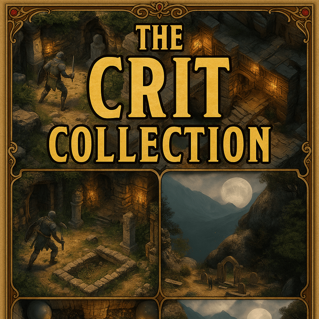 The "Crit Collection” Dungeons & Dragons Room Cards - Adventure Framework - Curated Campaign Synopses | Printable and Customizable - MstrcrftMinis - 1289