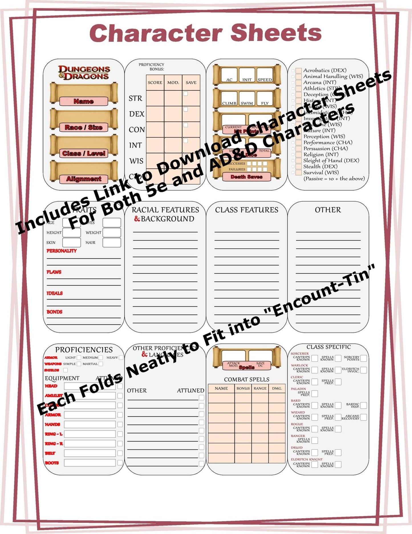 The "Encount - Tin" – Portable D&D Dice / Accessory Storage in an Altoids - Style Case - “Pack the adventure in your pocket.” - Now More Labels! - MstrcrftMinis - 1214