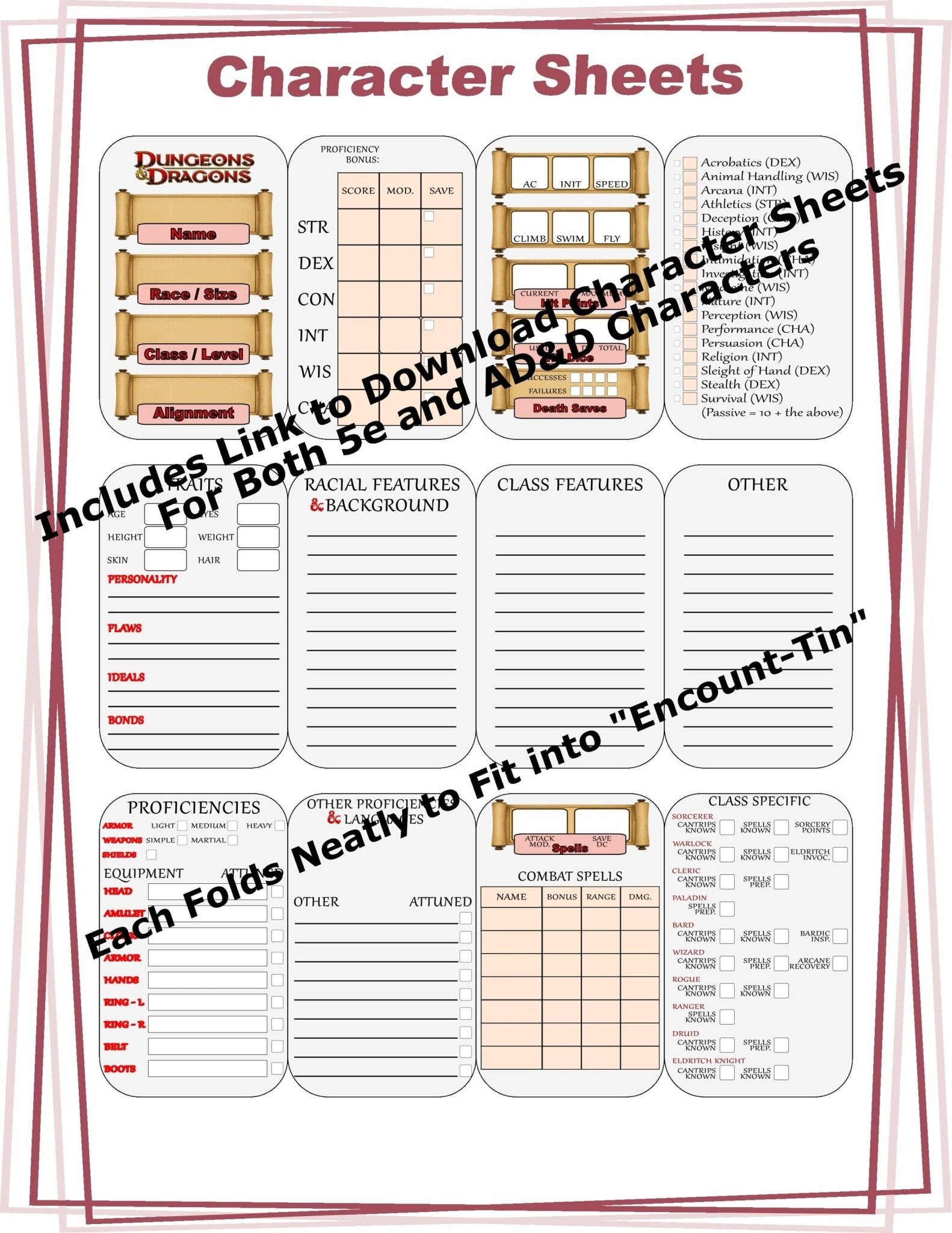 The "Encount - Tin" – Portable D&D Dice / Accessory Storage in an Altoids - Style Case - “Pack the adventure in your pocket.” - Now More Labels! - MstrcrftMinis - 1214