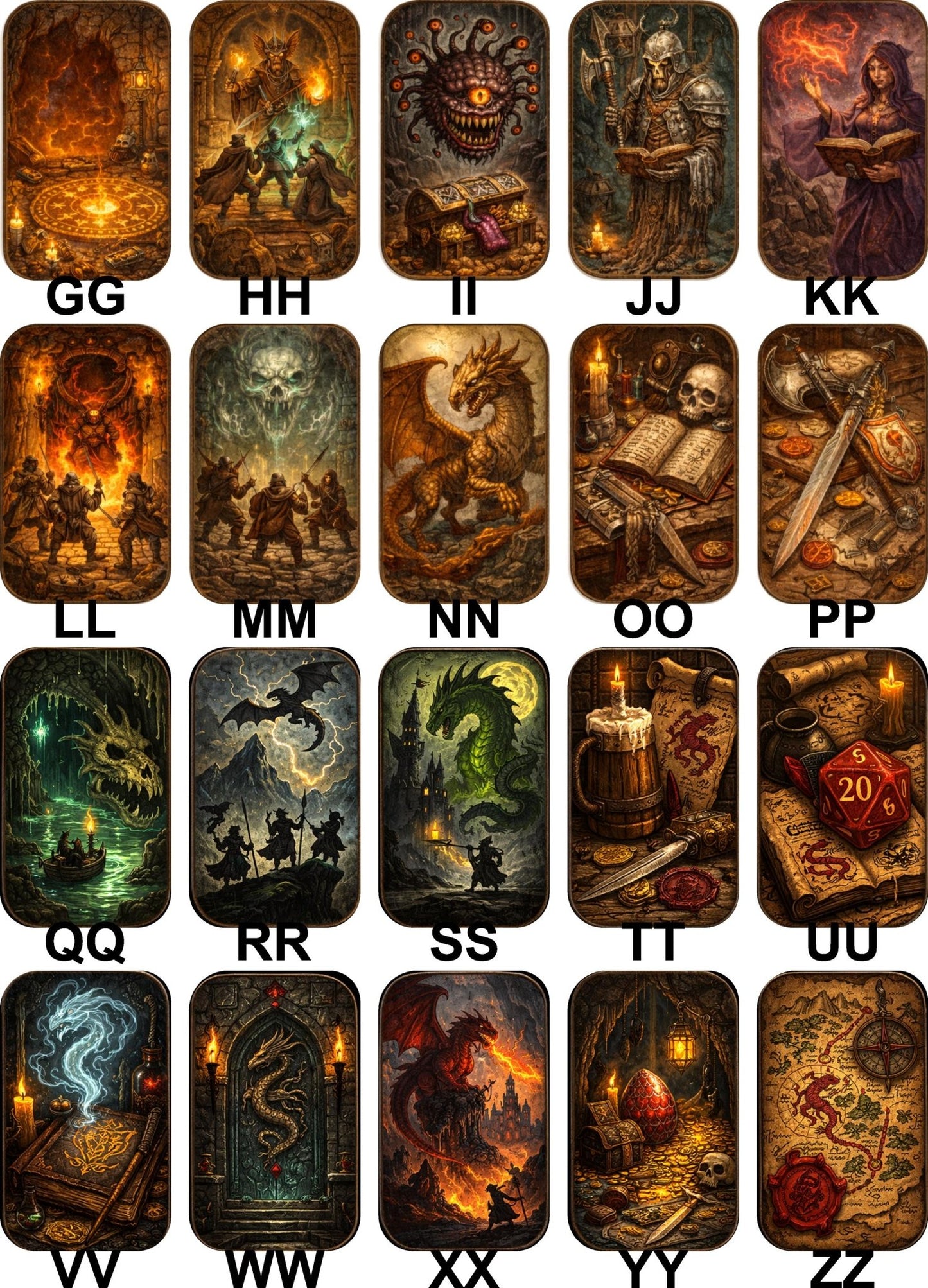 The "Encount - Tin" – Portable D&D Dice / Accessory Storage in an Altoids - Style Case - “Pack the adventure in your pocket.” - Now More Labels! - MstrcrftMinis - 1214