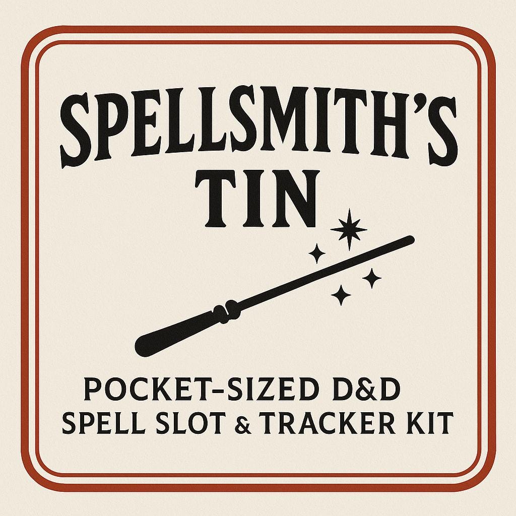 The "Spellsmith's Tin" – Pocket - Sized D&D Spell Slot Tracker That Fits Neatly in an Altoids - Style Tin (Included) - MstrcrftMinis - 1216