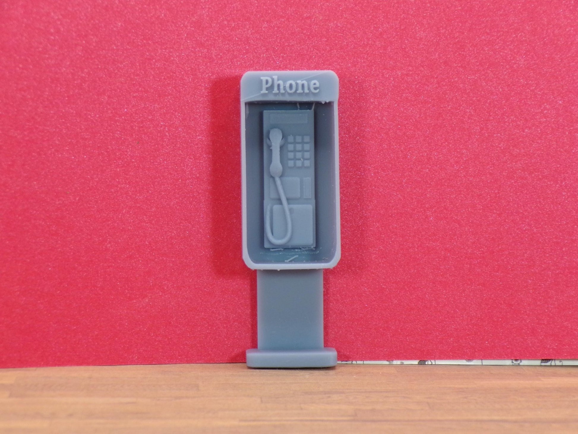 Vintage Pay Phone – 1:24 Scale Miniature - MstrcrftMinis - 1350