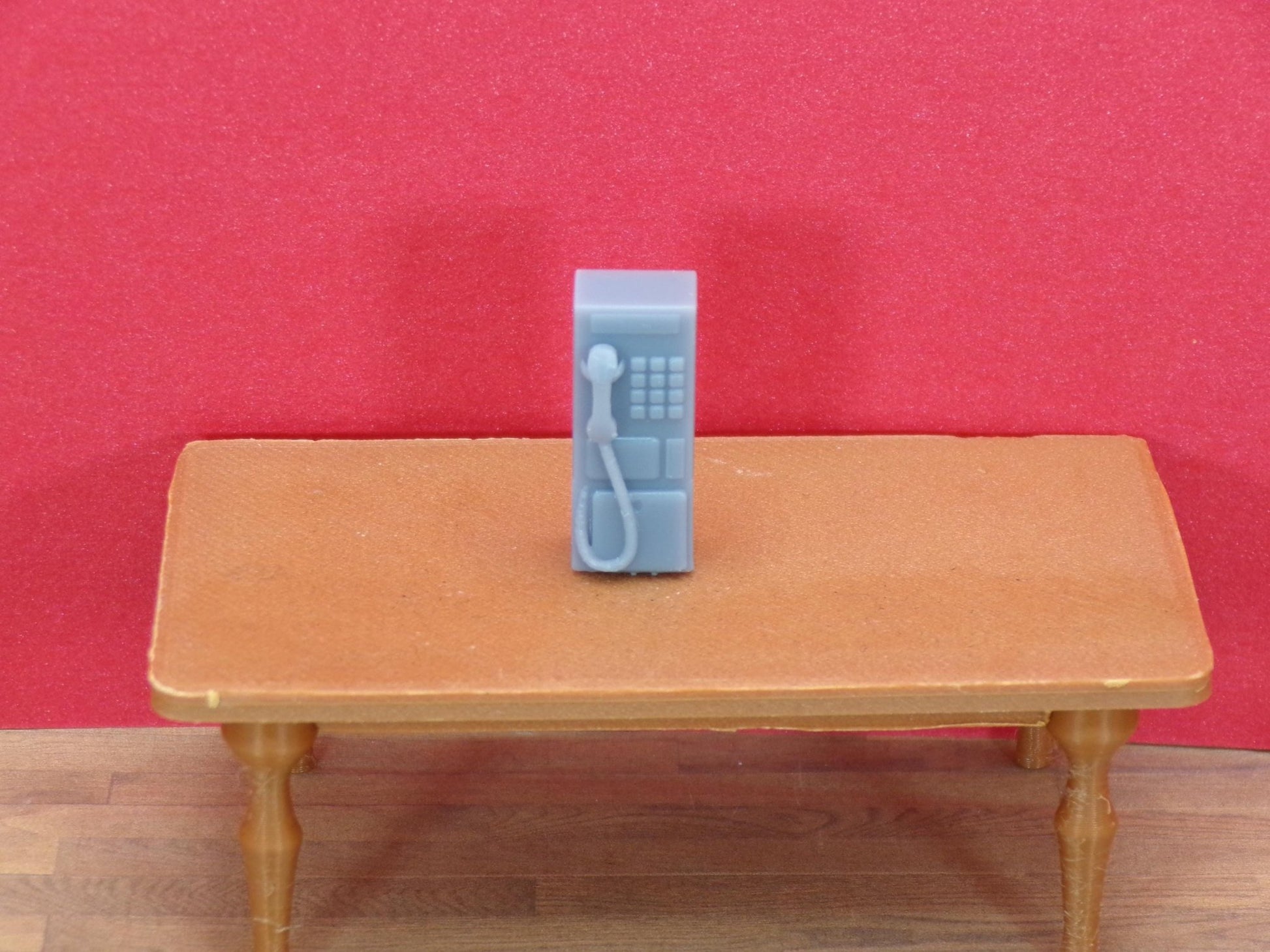 Vintage Pay Phone – 1:24 Scale Miniature - MstrcrftMinis - 1350