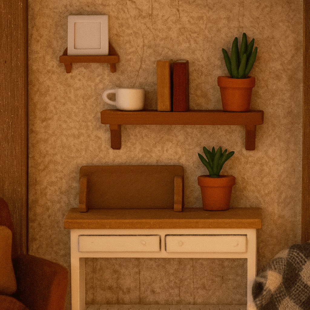 Wall Shelf Set (4 - Pack) – 1:24 Scale Miniature - MstrcrftMinis - 1307