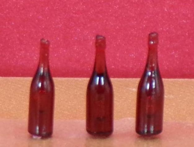 Wine Bottles (10 Pack) – 1:24 Scale Miniature - MstrcrftMinis - 1380