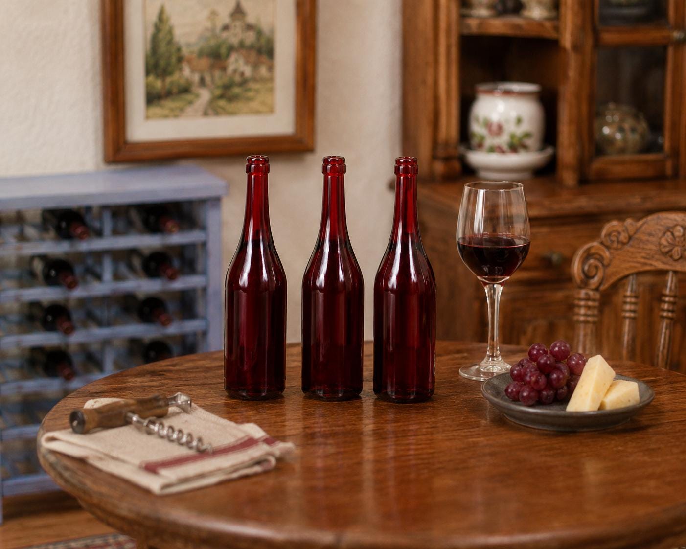 Wine Bottles (10 Pack) – 1:24 Scale Miniature - MstrcrftMinis - 1380