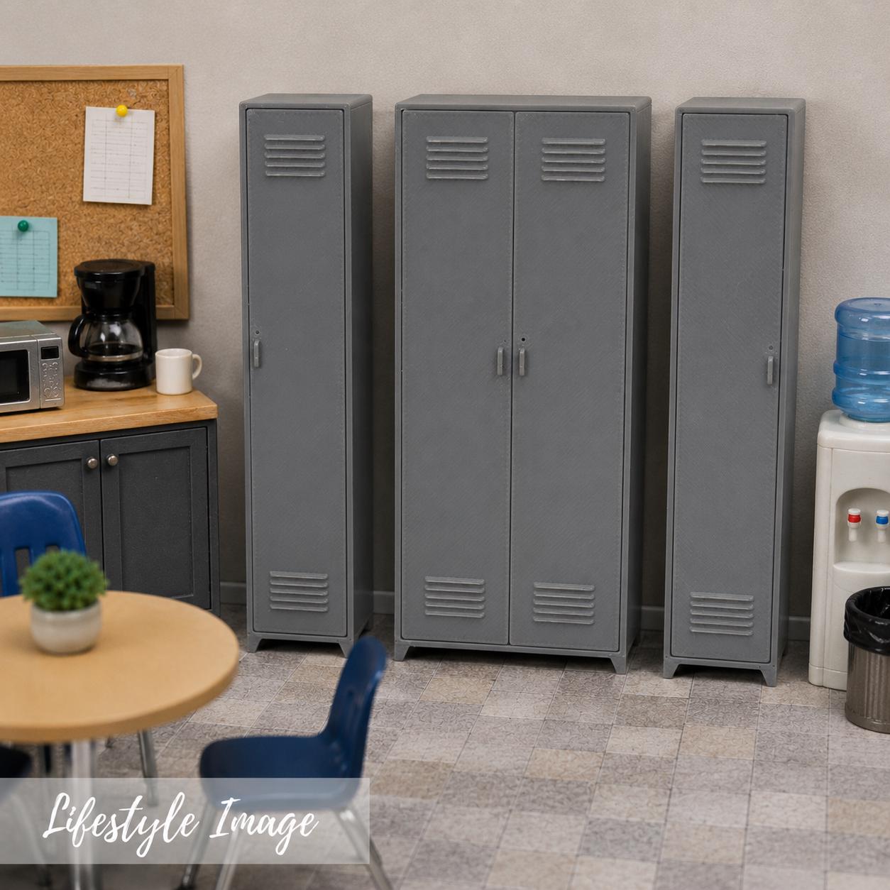 Work / Gym Lockers – 1:24 Scale Miniature - MstrcrftMinis - 1408